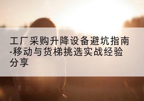 偃师移动式升降机怎么选-工厂采购升降设备避坑指南-移动与货梯挑选实战经验分享