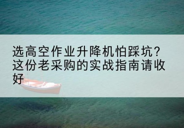 偃师高空作业升降机厂家推荐-选高空作业升降机怕踩坑？这份老采购的实战指南请收好